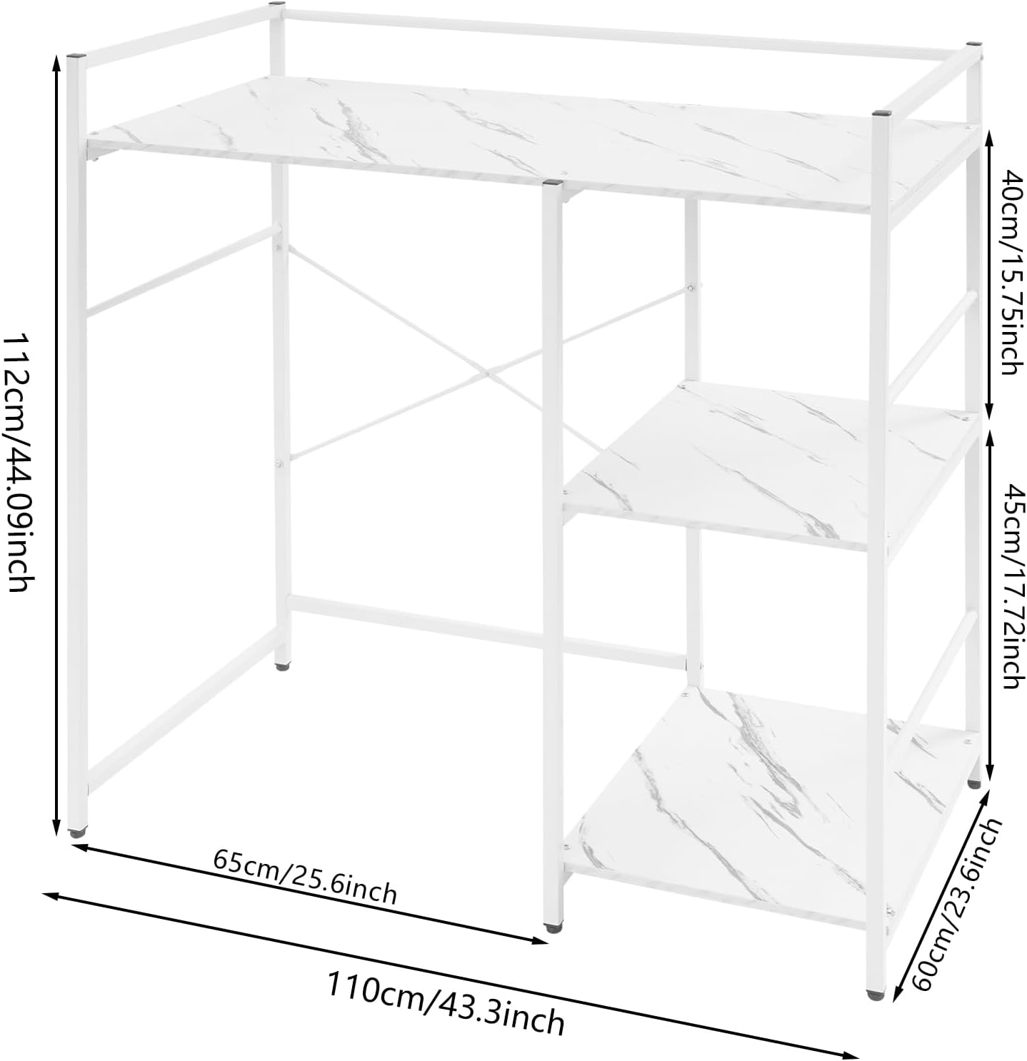 3-tier Washing Machine Storage Shelf Over Washer Storage Shelf Washing Machine Utility Rack Washer Dryer Storage Shelves Suitable for Machines Width Within 25.6