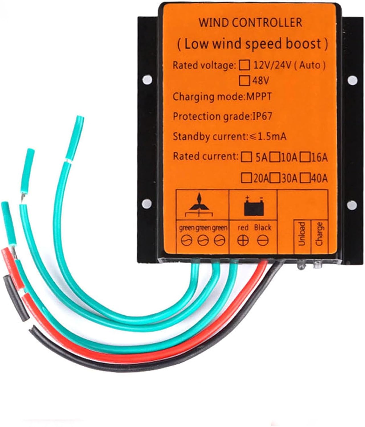 12000W MPPT Wind Turbines Generator Charge Controller, Waterproof 12V 24V 48V Wind Solar Power MPPT Regulator for Wind Turbine Generator