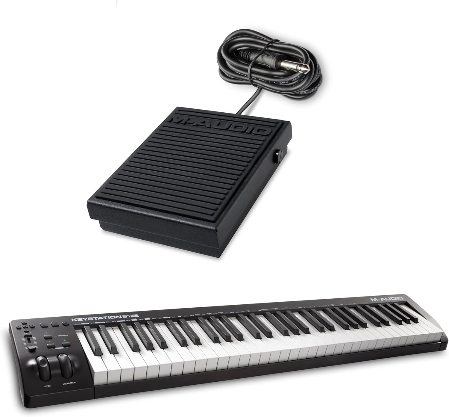 M-Audio Keystation 61 MK3 MIDI Keyboard Controller + M-Audio SP-1 Sustain Pedal