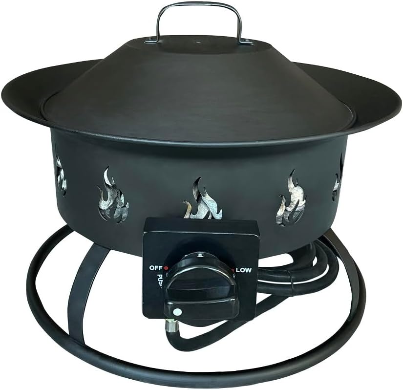 AZ Patio Round Portable Camp Fire Pit in Black