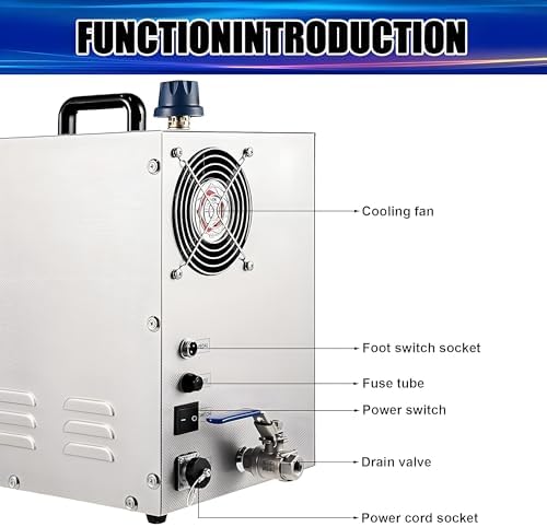 Professional Jewelry Steam Cleaner Machine - 4L Gem Washer for Rings, Earrings, Necklaces, Glasses, Watches, Coins & Dentures - Perfect for Silver & Accessories Cleaning