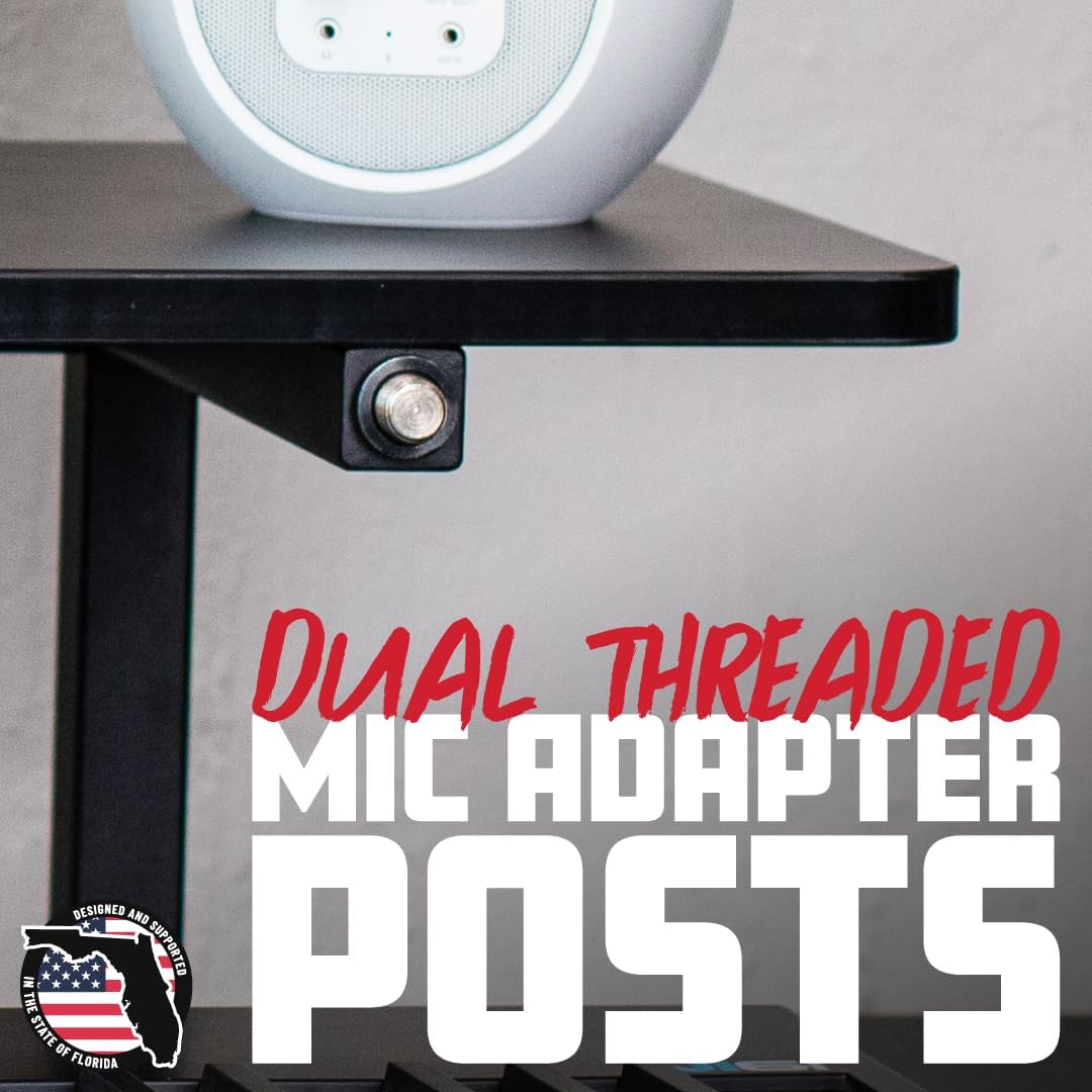 Gator Frameworks Content Creator Series Studio Desk Workstation with (3U) Rack Shelf and Sliding Keyboard Tray, Black Finish (GFW-DESK-MAIN)