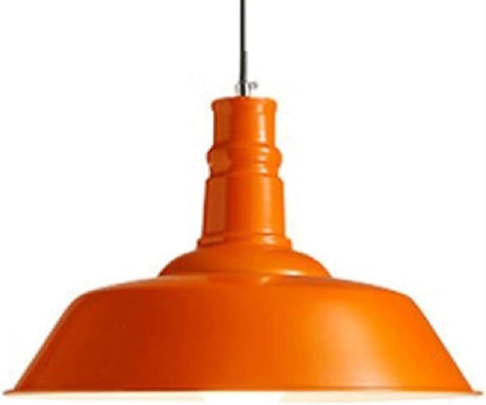 Metal Color Pendant Light, Industrial Creative Modern Chandelier, Adjustable Hanging Lamp for Living Room, Kitchen Island(Orange,46CM)
