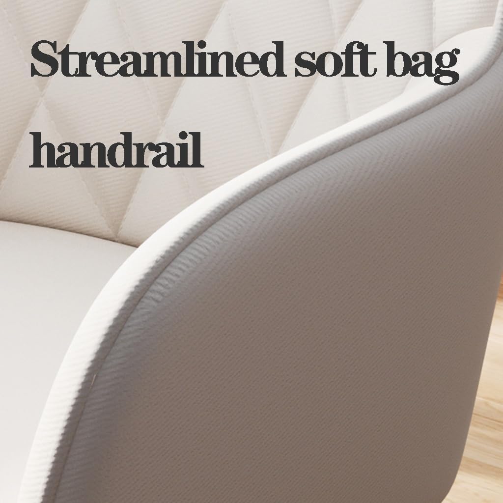 Desk Chair Vanity Chair Stool for Makeup with Wheels and Back Modern Accent Chair Home Office Chair Task Armchair Adjustable Rolling Swivel Chair for Bedroom Vanity Room (Color : Blue)