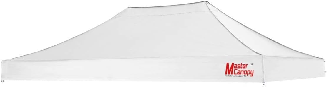 Bundle of MASTERCANOPY Pop-up Canopy Replacement Top (10x15, White) x1 and MASTERCANOPY Pop-up Commercial Instant Canopy (10x15, Black) x1
