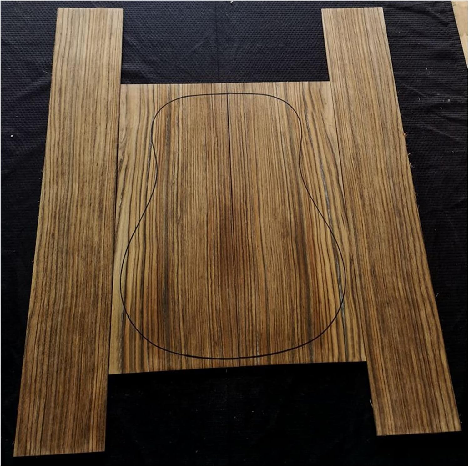 FLFL Ebony Guitar Full Veneer Back and Side Guitar Making Materials Unfinished Guitar Kit (Color : 20)