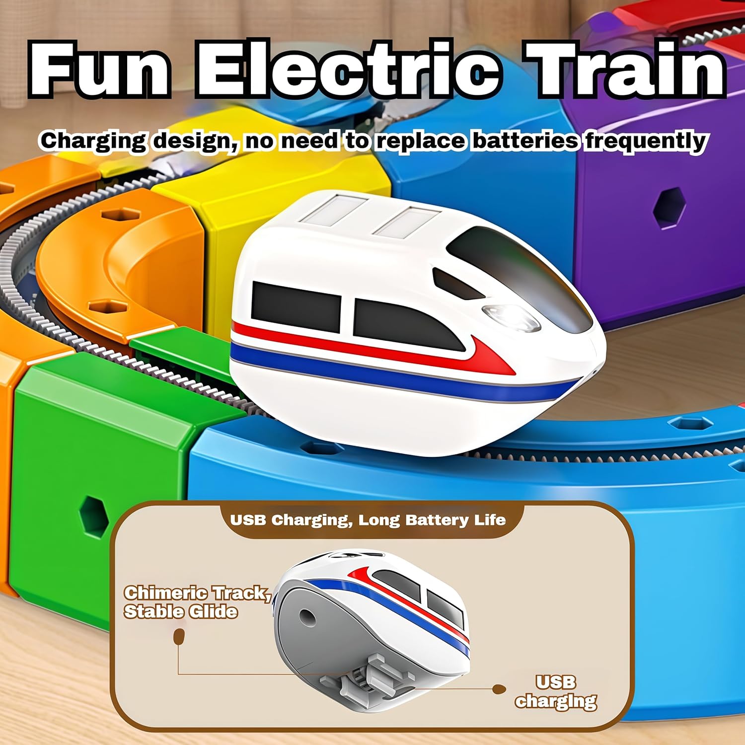 2026 New Train Track Fusion Set, Race Track with Cars, Flexible 3D Tracks Car Toys with Train and Traffic Signs,for 4-8 Year Old Boy Toys Boys Girls Birthday Party Gifts (123 PCS)