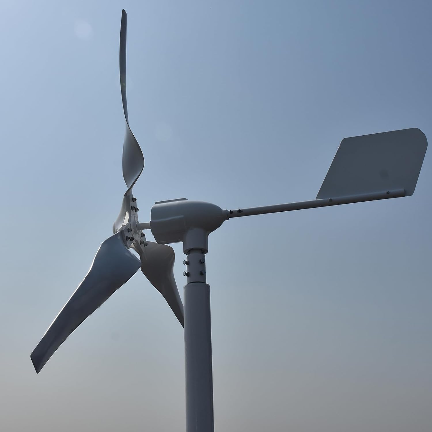 2200W / 3000W Home Wind Turbine Generator Kit 12V / 24V / 48V Permanent Magnet Wind Turbine Generator with Controller, 3 Blades Economy Windmill for Wind Solar Hybrid System,3000w,12V