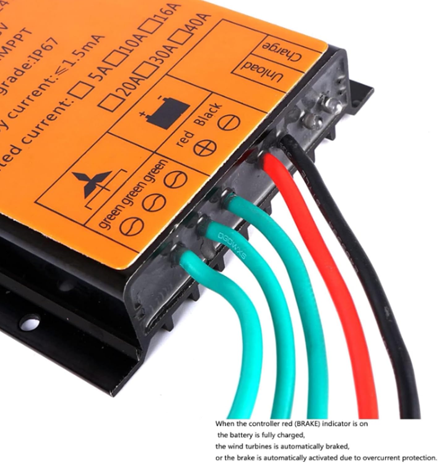 Mini Wind Turbine Generator Controller 2000W Wind Turbine Charge Controller IP67 Waterproof Automatic Controller Suitable for Wind Turbine System,12V