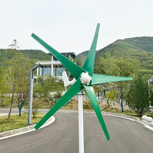 800W-1200W Wind Turbine Generator Kit - 12V/24V/48V with MPPT Controller, 5 Efficient Green Blades, 2.5m/s Start Speed, Pure Copper Core for Boats and Homes, 1000W Power Output