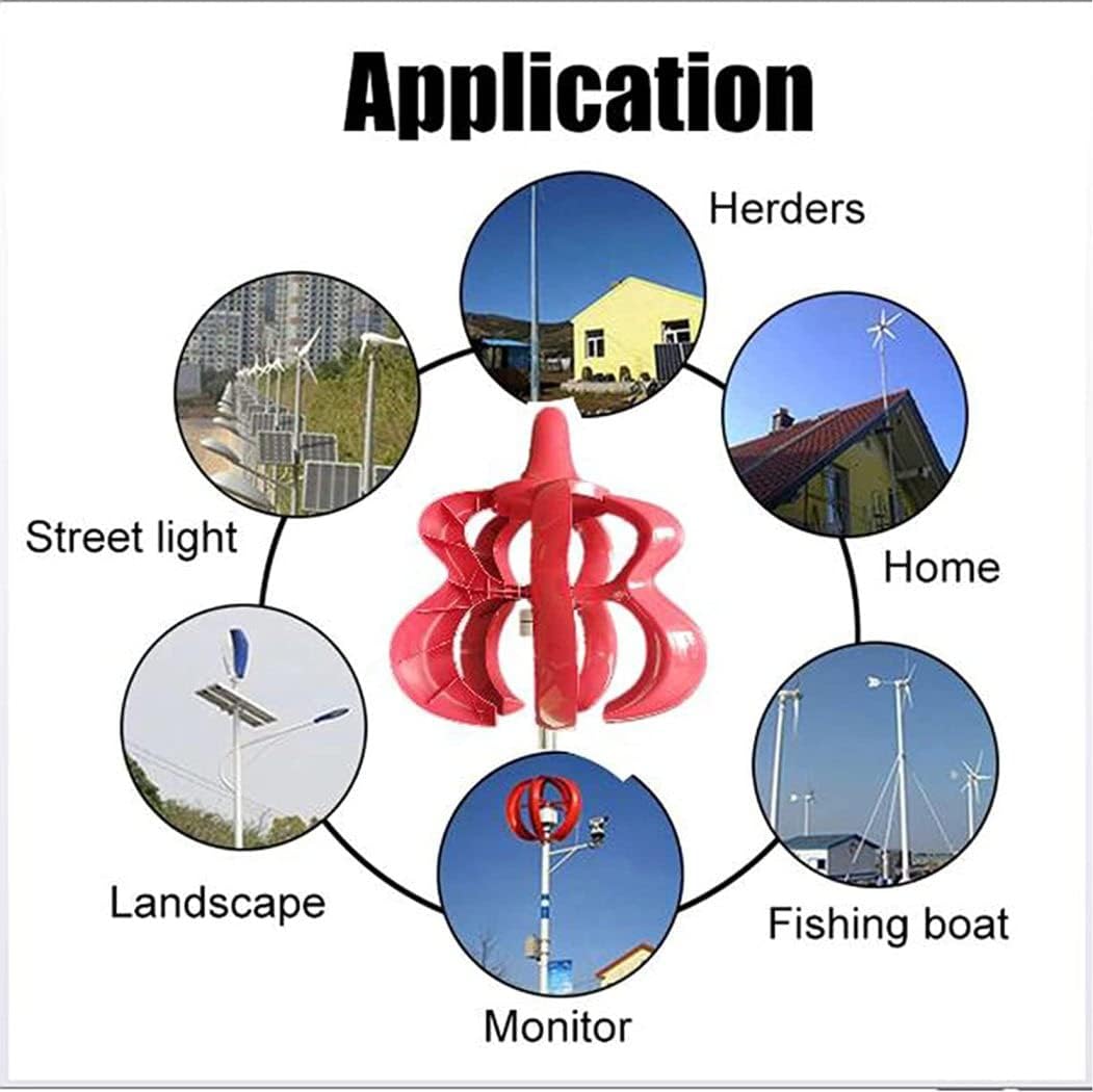 LiuSj JUnSt Gourd Type Vertical Axis Wind Turbine Generator, 8000W 12V 24V 48V with Controller for Home Windmill Lantern Home Wind Generator