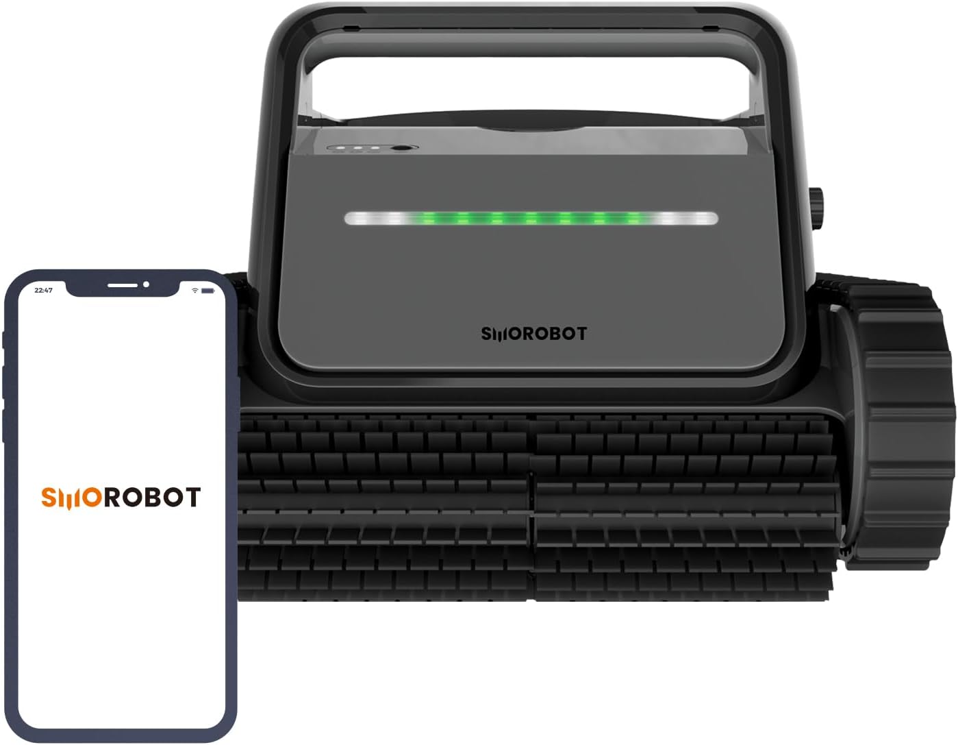 SMOROBOT Cordless Pool Robot Vacuum for Inground Pools up to 2500 Sq.ft – Weekly Timer, Dual Filtration,Ultra-Powerful Suction, Enhanced Wall-Climbing Brush & Smart Navigation