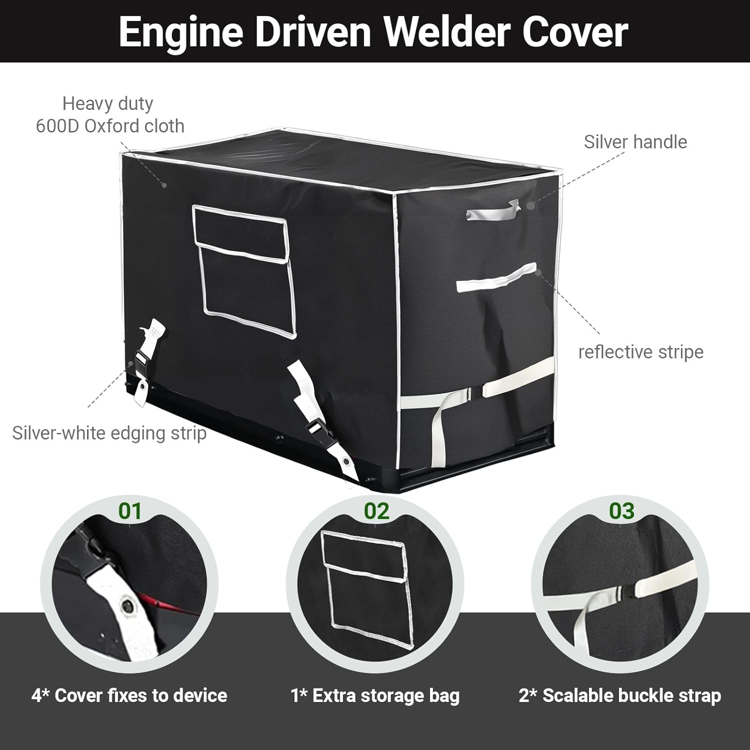 Heavy-Duty Welder Generator Cover - Fits for Bobcat™ 250/260 Diesel, 225/250 Gasoline & Trailblazer® 325/330 Diesel Models, 46