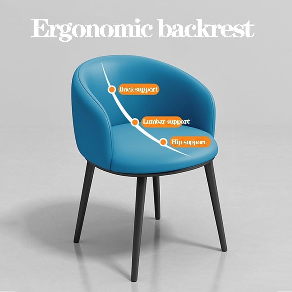 Accent Chairs Living Room Chairs Dining Chairs Faux Leather Armchair Tub Chairs with Comfortable Padded Seat and Metal Legs Dining Lounge Office Reception Furniture (Color : Yellow)