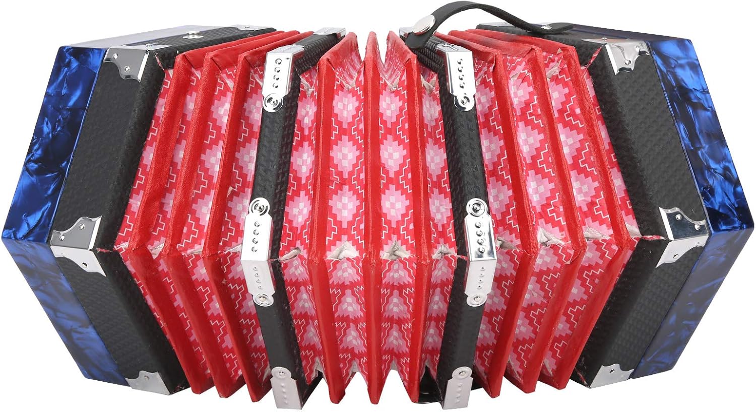 Concertina Accordion Portable, Professional Musical Instrument, Royal Blue - Ergonomic Design, Adjustable Strap, Ideal for Beginners and Adults (Royal Blue)