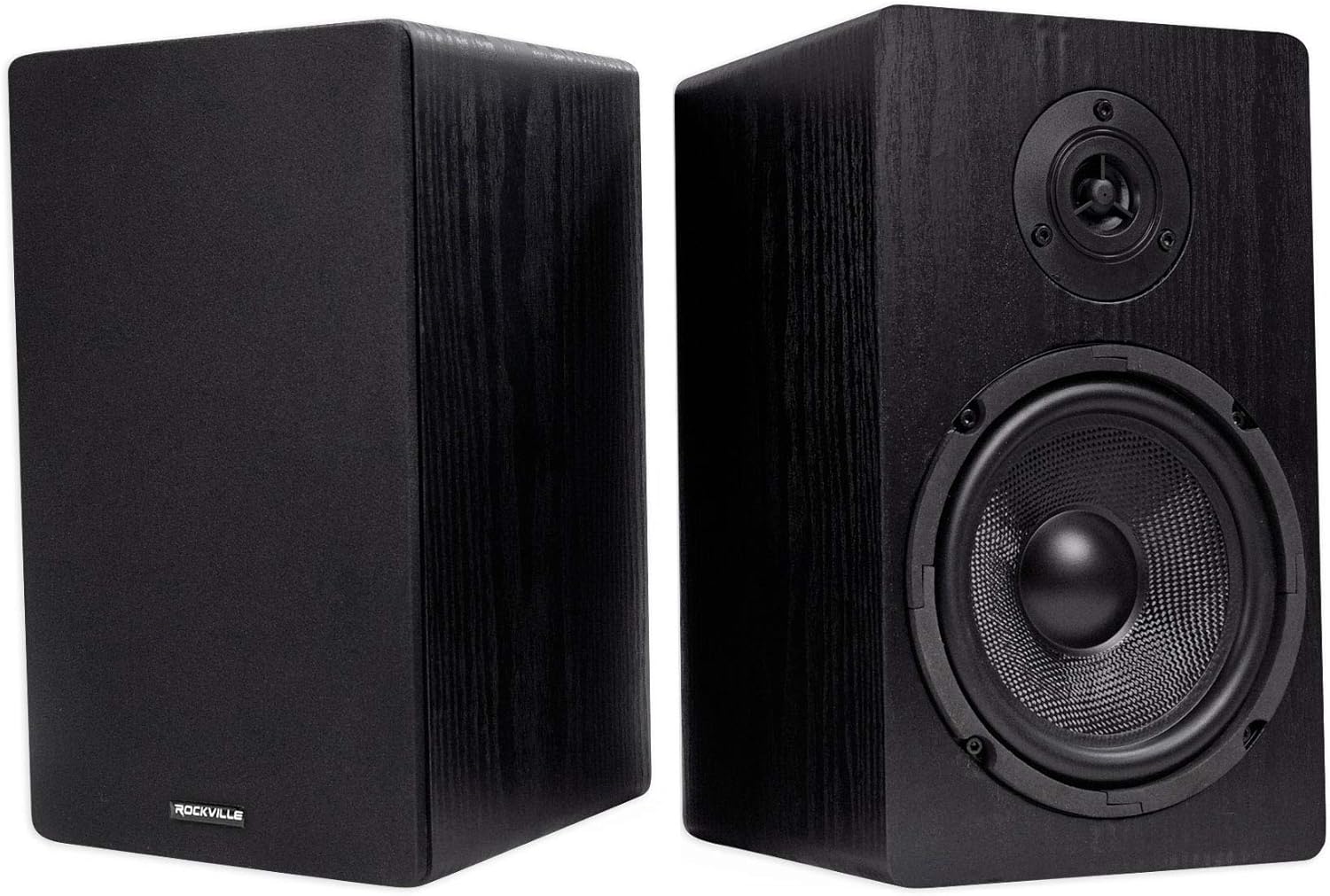 Rockville Pair RockShelf 64B V2 400W Black 6.5