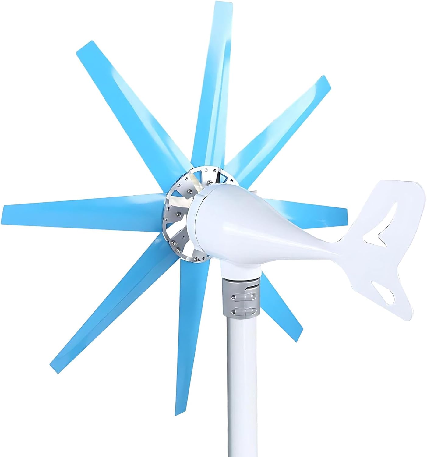 Magnetic Levitation Wind Turbine 100/200/300/400W, 8-Blade Generator Kit with MPPT Controller, Low 2m/s Start Wind Speed for Home, Farm, RV Blue-400W