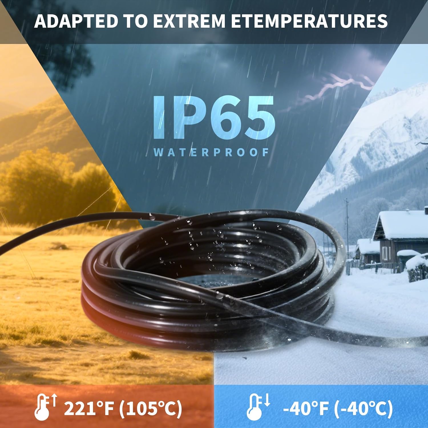 50 Amp Generator Cord with Twist Lock, 25FT Heavy Duty 6/3+8/1 Gauge Generator Cable, 14-50P/SS2-50R STW Power Cord, 50 Amp Extension Cord for Generator & Yard & House