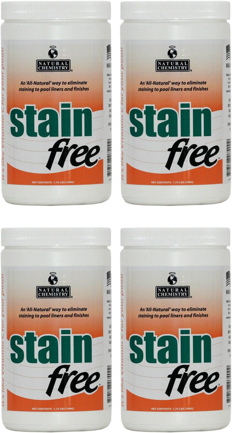 4) Natural Chemistry 07400 Swimming Pool Spa STAINfree Remover - 1.75 lbs Each --P#EWT43 65234R3FA624274