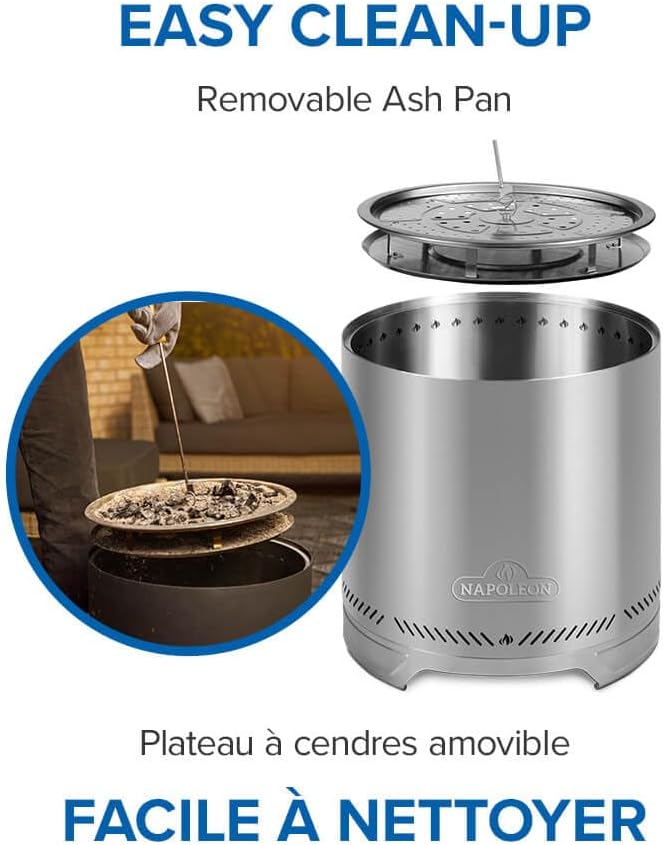 Timberwolf® Smokeless Fire Pit, 22-inch, Stainless Steel