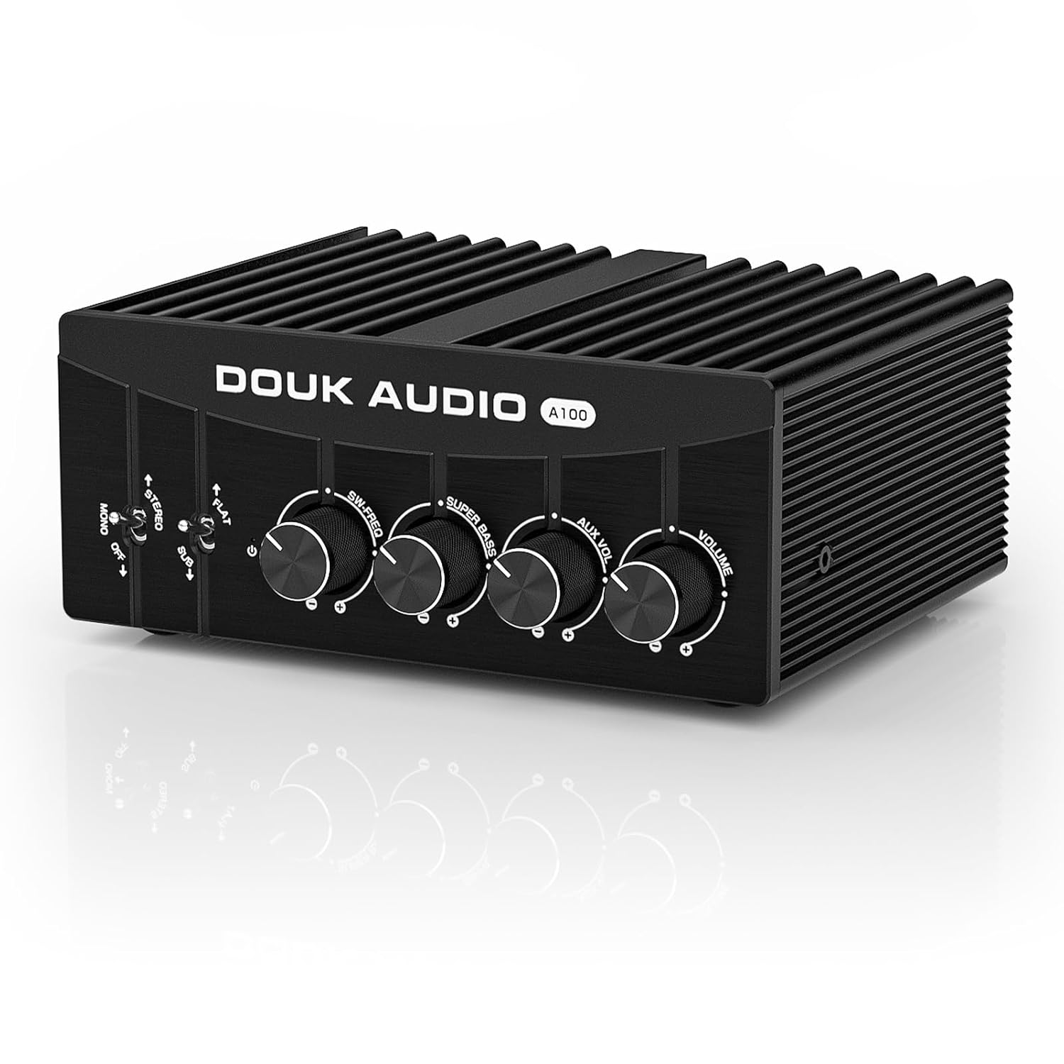 Douk Audio A100 TPA3255 300 watts x2 Digital Power Amplifier, Stereo/Mono Channel SUB Audio Amp for Home Speakers/Subwoofers, Black, SUC-A100