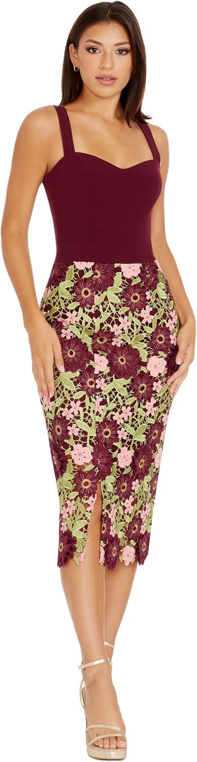 Dress the Population Women's Ellina Bodycon Midi Dress