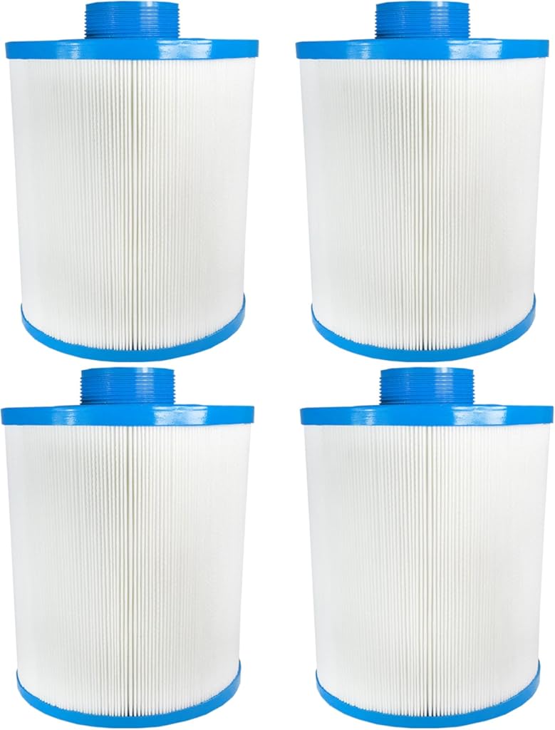 Atomic USA Made Spa Filter Replaces Cartridge for New Artesian 6-Inch D Spa Filbur FC-0312, Pleatco PAS40-F2M, Unicel 6CH-352 Drop in Hot Tub Filter (4 Pack)