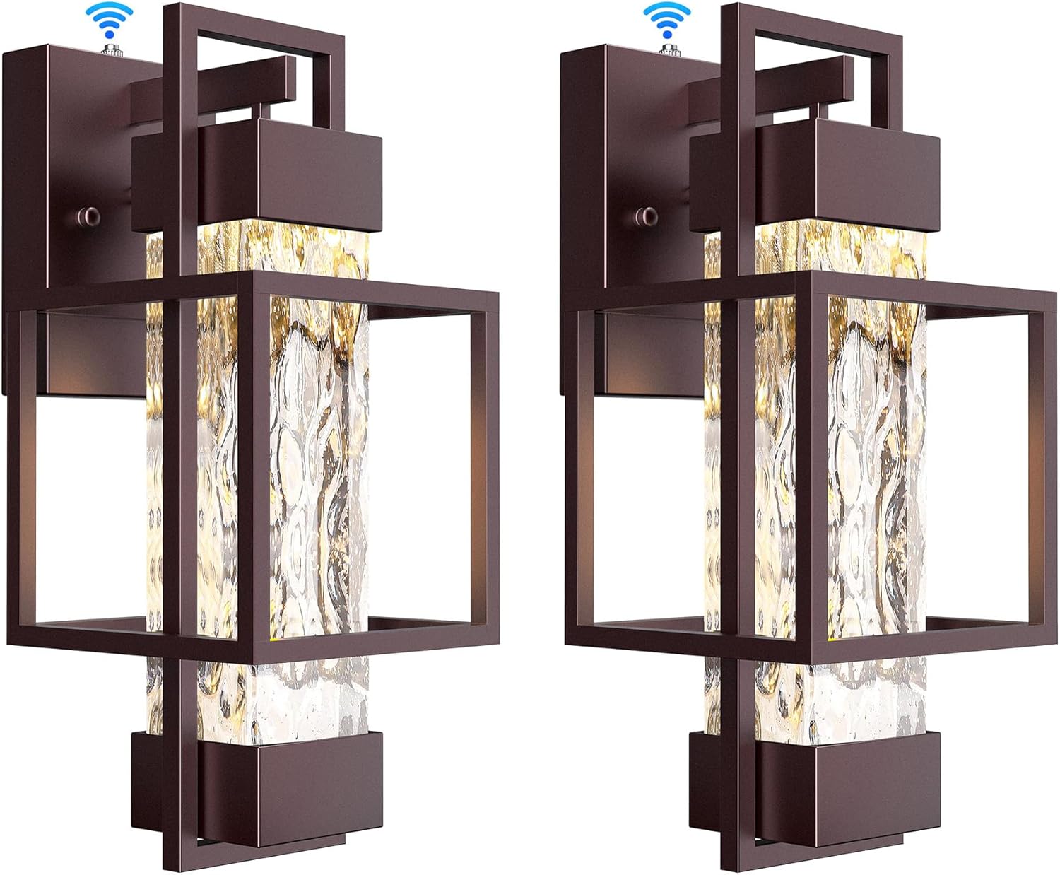 PARTPHONER Modern Outdoor Wall Lights 2 Pack, 15