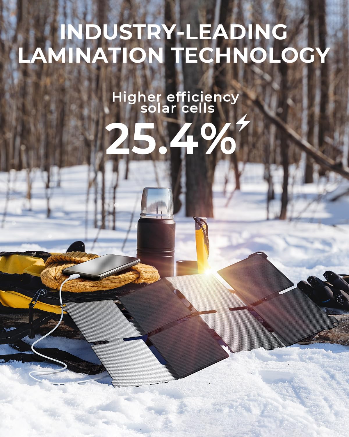 [Upgraded] BigBlue Ultra-Light Portable 25W Solar Panel Charger with USB-A and USB-C Ports, 0.84 lbs Pocket-Size IP68 Waterproof, Folded Solar Panel Compatible with Cellphone,Power Bank,Camping Light