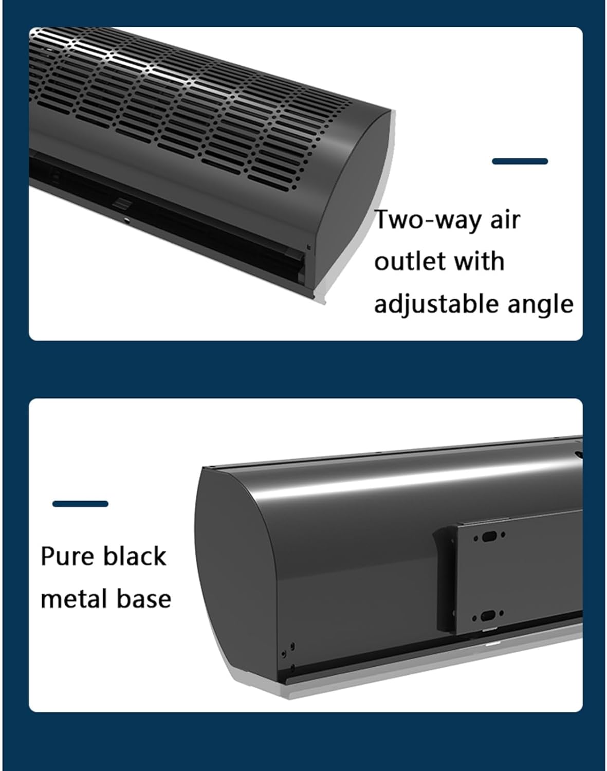 23-inch, 35-inch, 39-inch Black Commercial Thin Door Air Curtain Machine, High-Efficiency Energy-Saving Natural Wind(150cm(59inch))