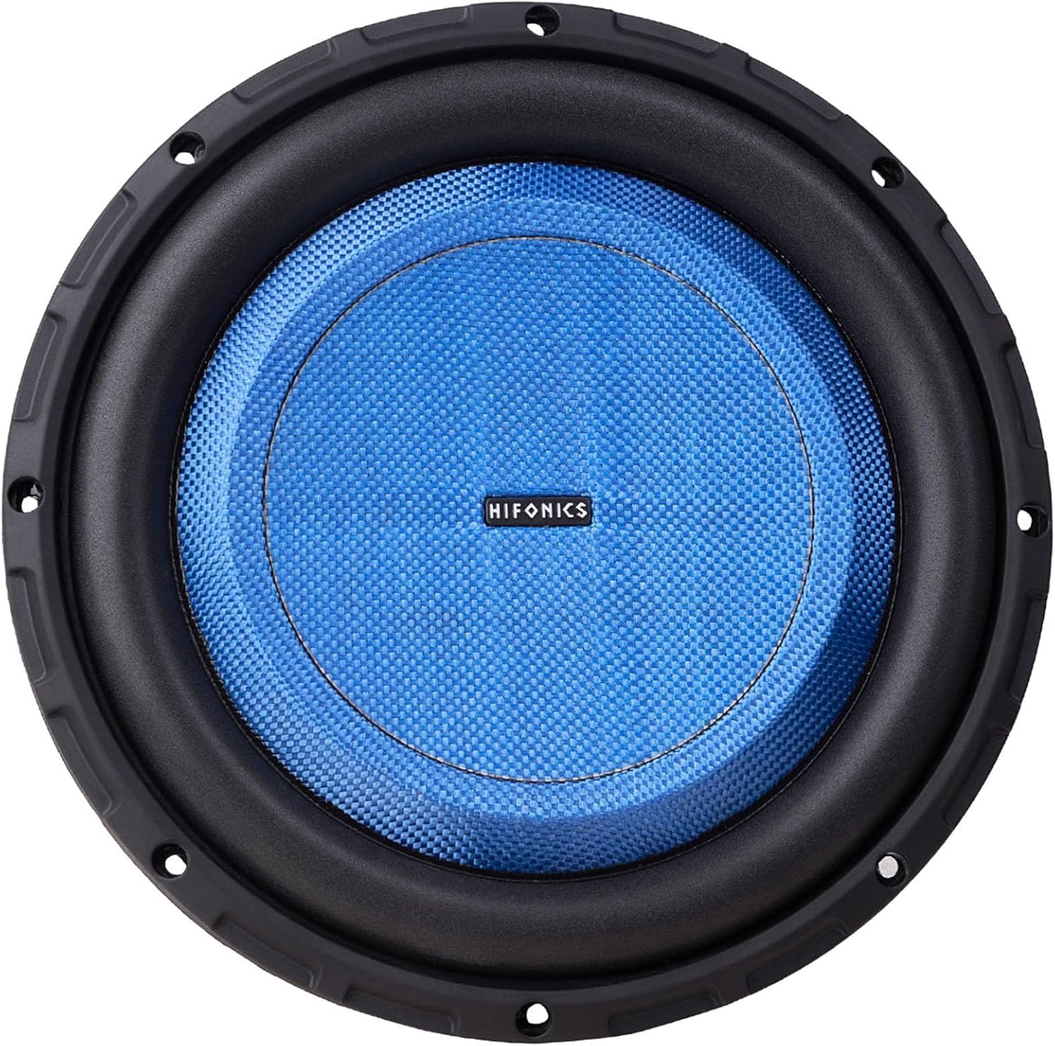Hifonics Elite 10 Inch Shallow Mount Car Subwoofer, Dual 4 Ohm Voice Coil Speaker 600 Watt Peak Power Mobile Amplifier, Black/Blue