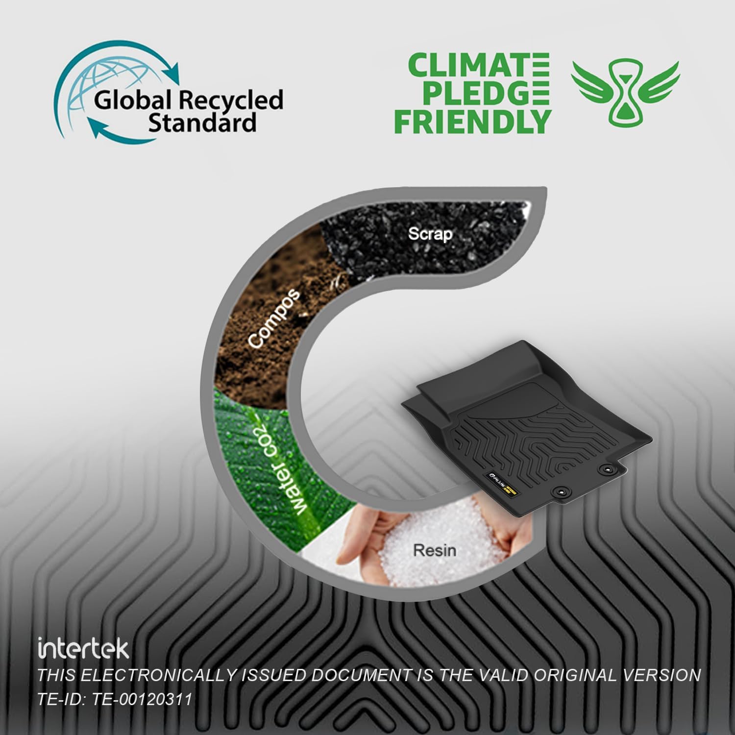 G-PLUS Floor Mats Fit for Chrysler Pacifica 2017 2018 2019 2020 2021 2022 2023 2024 2025 (No Hybrid Models),Fit 7 and 8 Passenger Model,TPE All Weather Car Floor Liners Cargo Liners Accessories Black