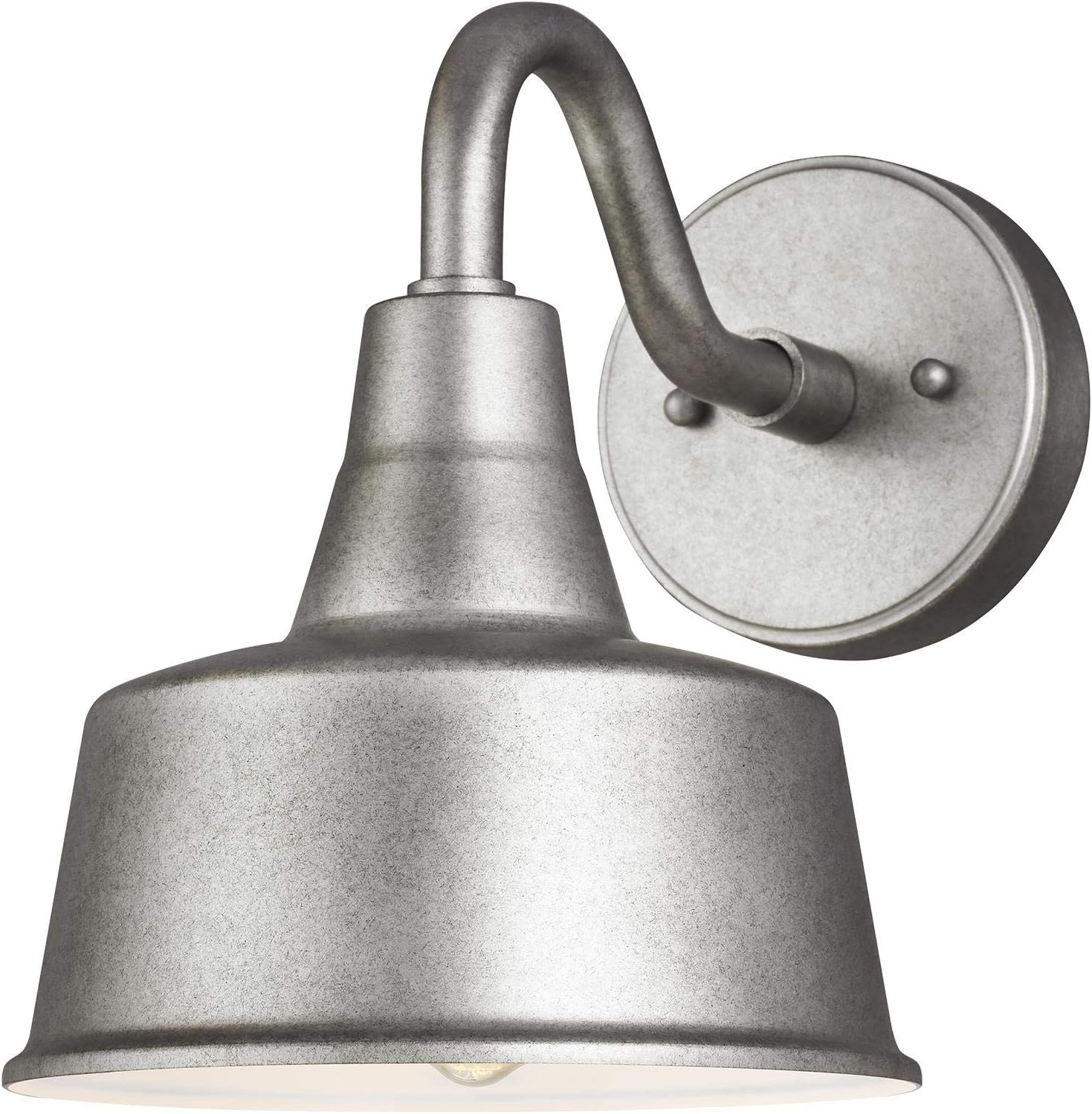 Sea Gull Lighting 8537401-57 Barn Light Outdoor Wall Sconce, 75 Watts, Weathered Pewter, Small one Light