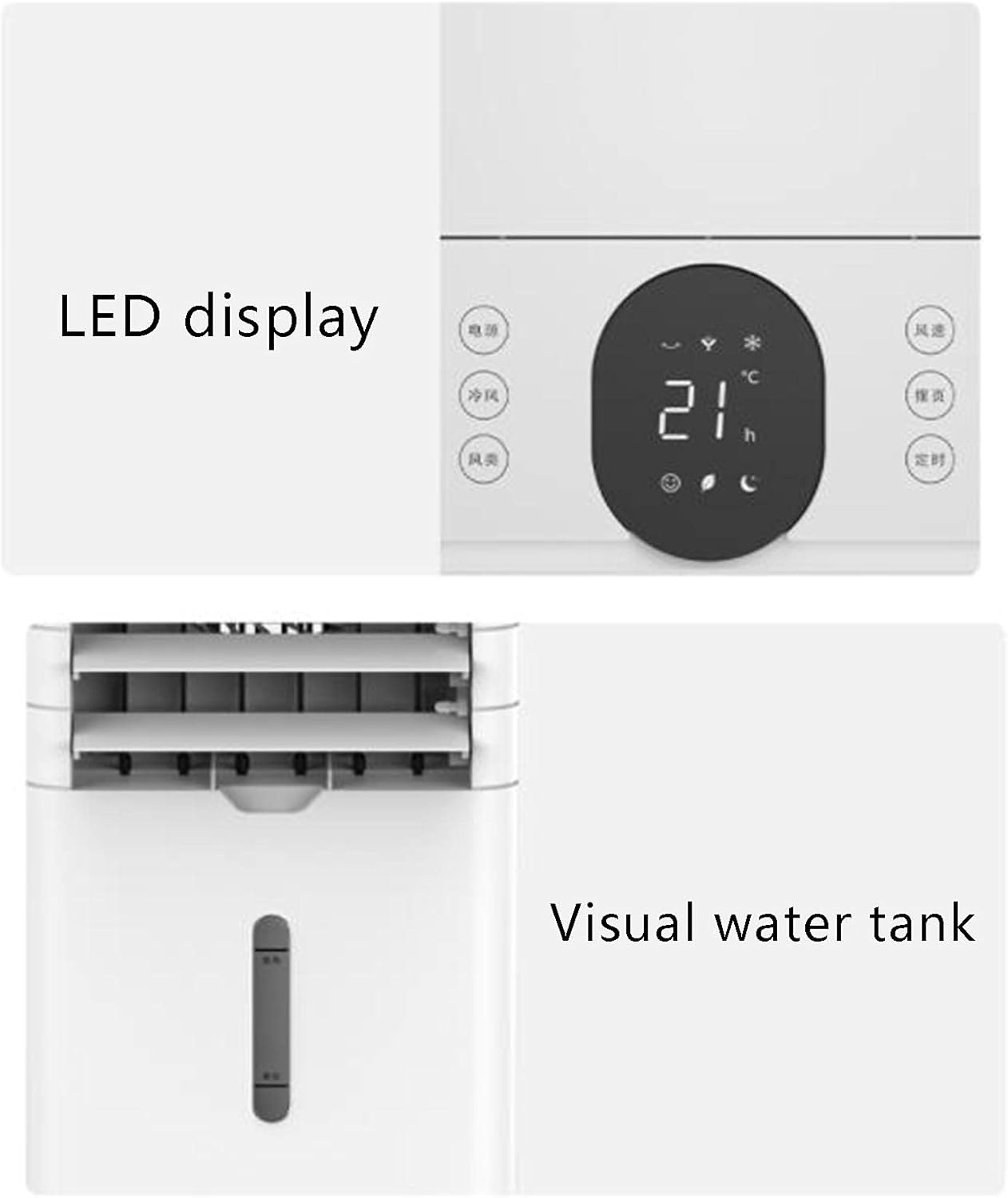 3-in-1 Evaporative Air Cooler Mobile Air Conditioners Cooling & Humidifier & Purifier,Silent,3 Speed 3 Modes Uto Oscillation 12H Timer for Home,Office-Remote Control A