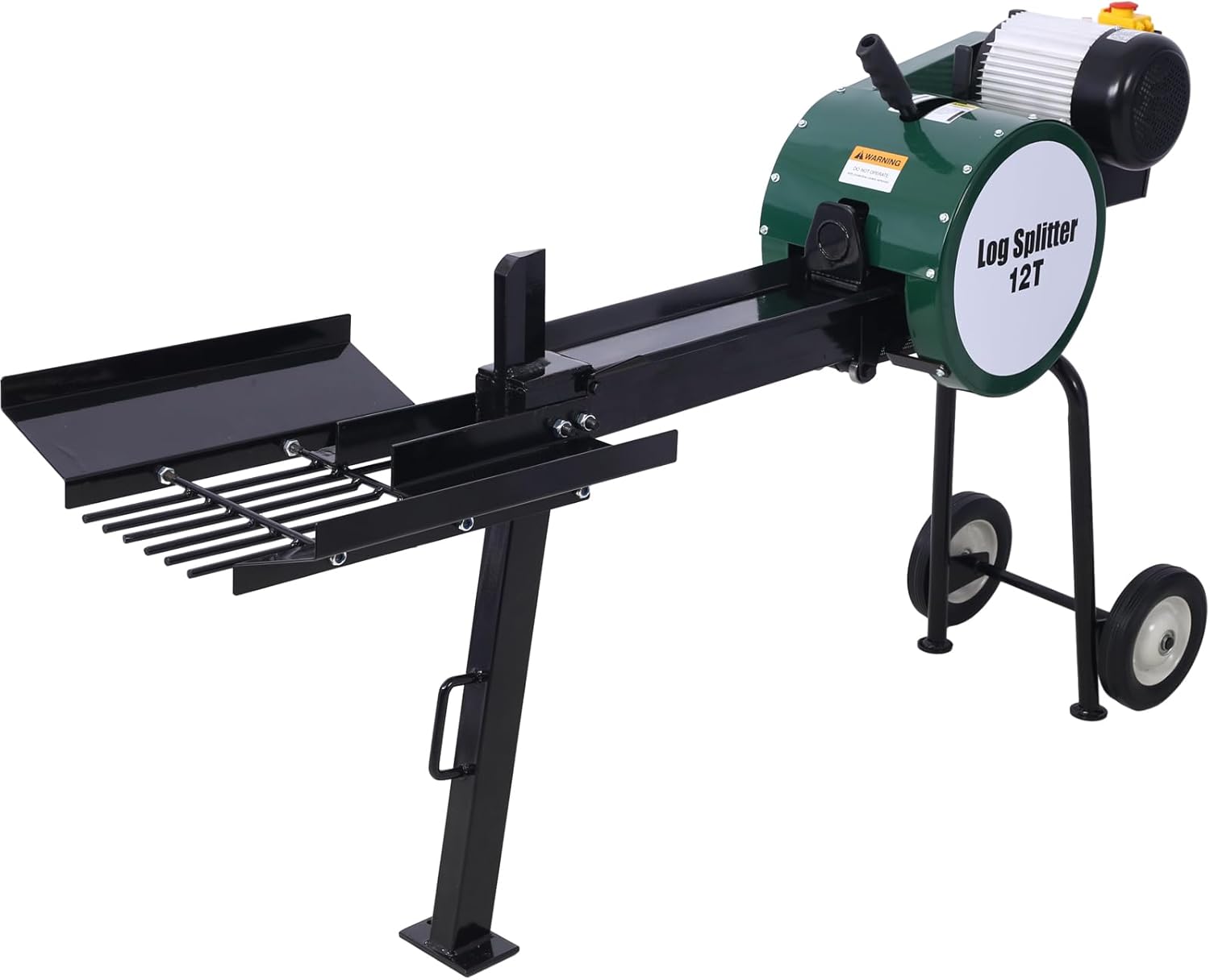 Double Flywheel Electric Log Splitter Log Splitter Electric Portable 12 Ton hotizontal 2HP 16A,Electric firewood Splitting Machine