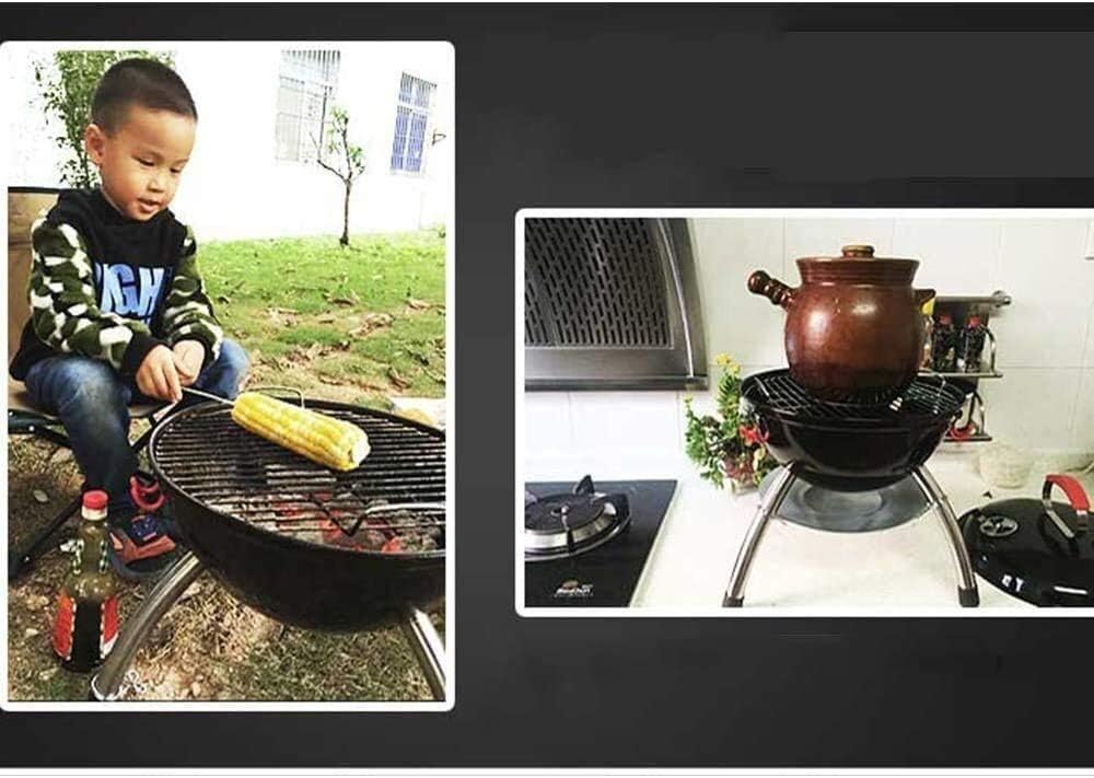 Fire Pits Outdoor Wood Burning Fire Pits 14in Steel Outdoor Grill Fire Pit Bowl w/Screen Cover, Log Grate, Poker