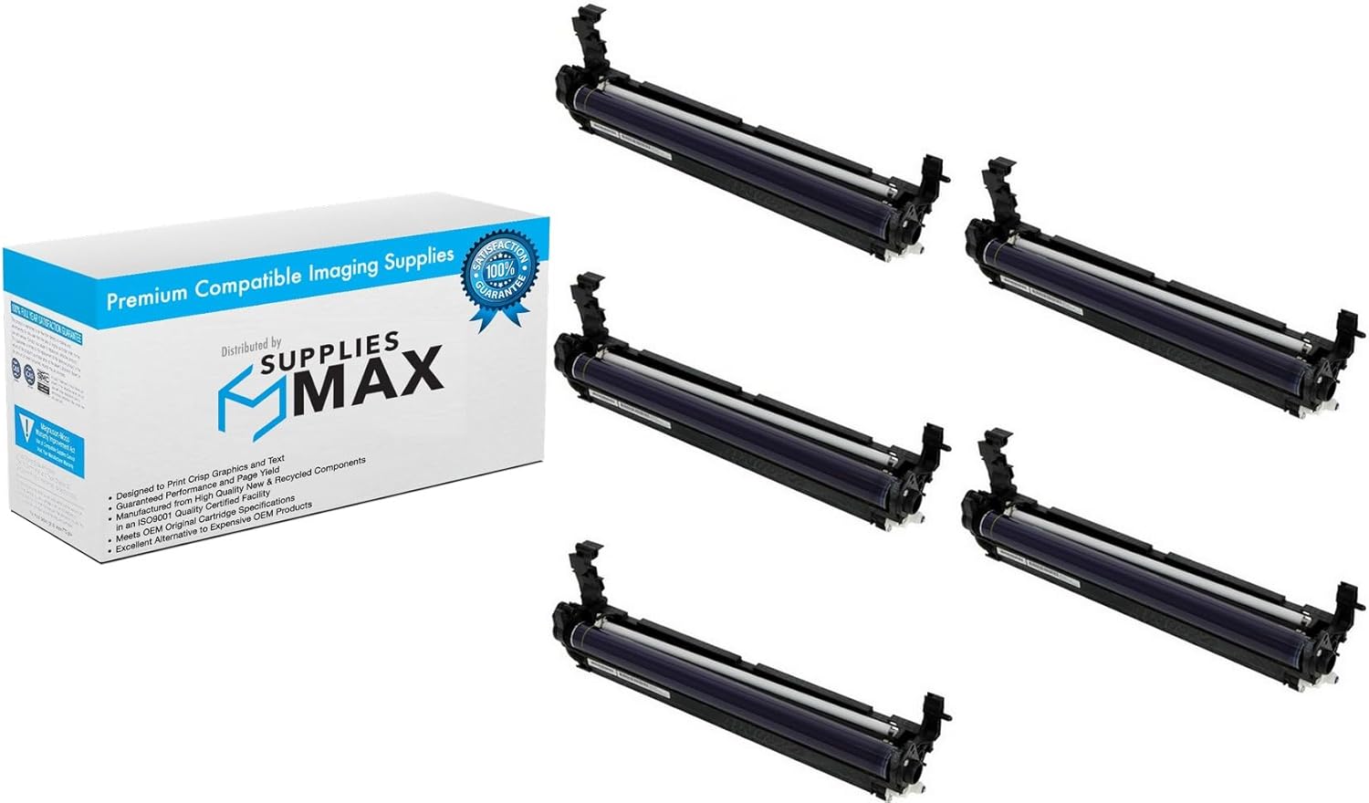 Compatible Replacement for Gestetner Corp MP-C2003/MP-C2003SP/MP-C2503/MP-C2503 Essential/MP-C2503 Plus/MP-C2503SP Drum Unit Combo Pack (2-BK/1-C/M/Y) (D188-2264_5PK)