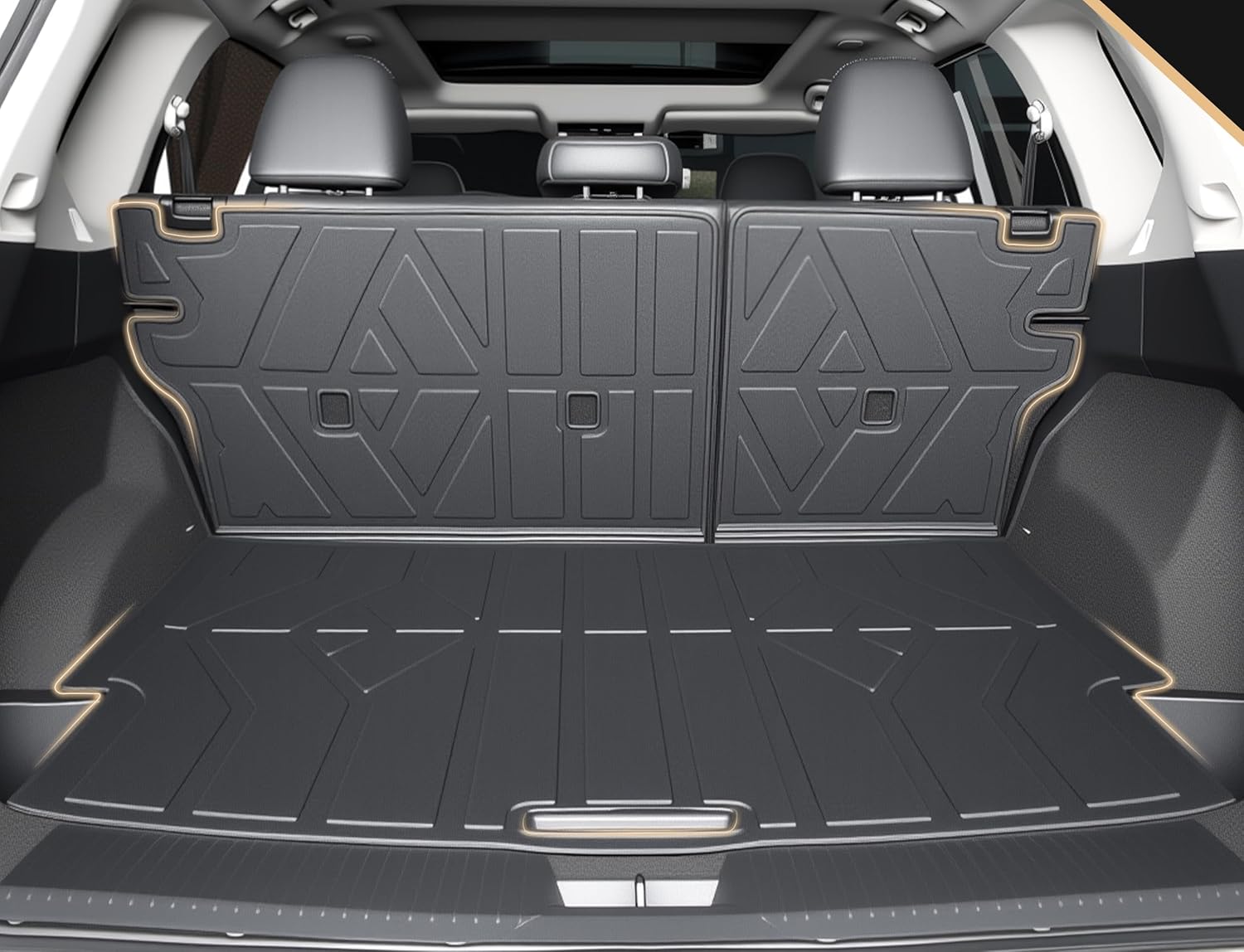 Floor Mats for Nissan Rogue 2021-2026(Not to Sport),All Weather Protection Custom Floor Mats Trunk Cargo and Car Windshield Cover Set for Nissan Rogue Accessories,Car Floor Liners Set,5packs.