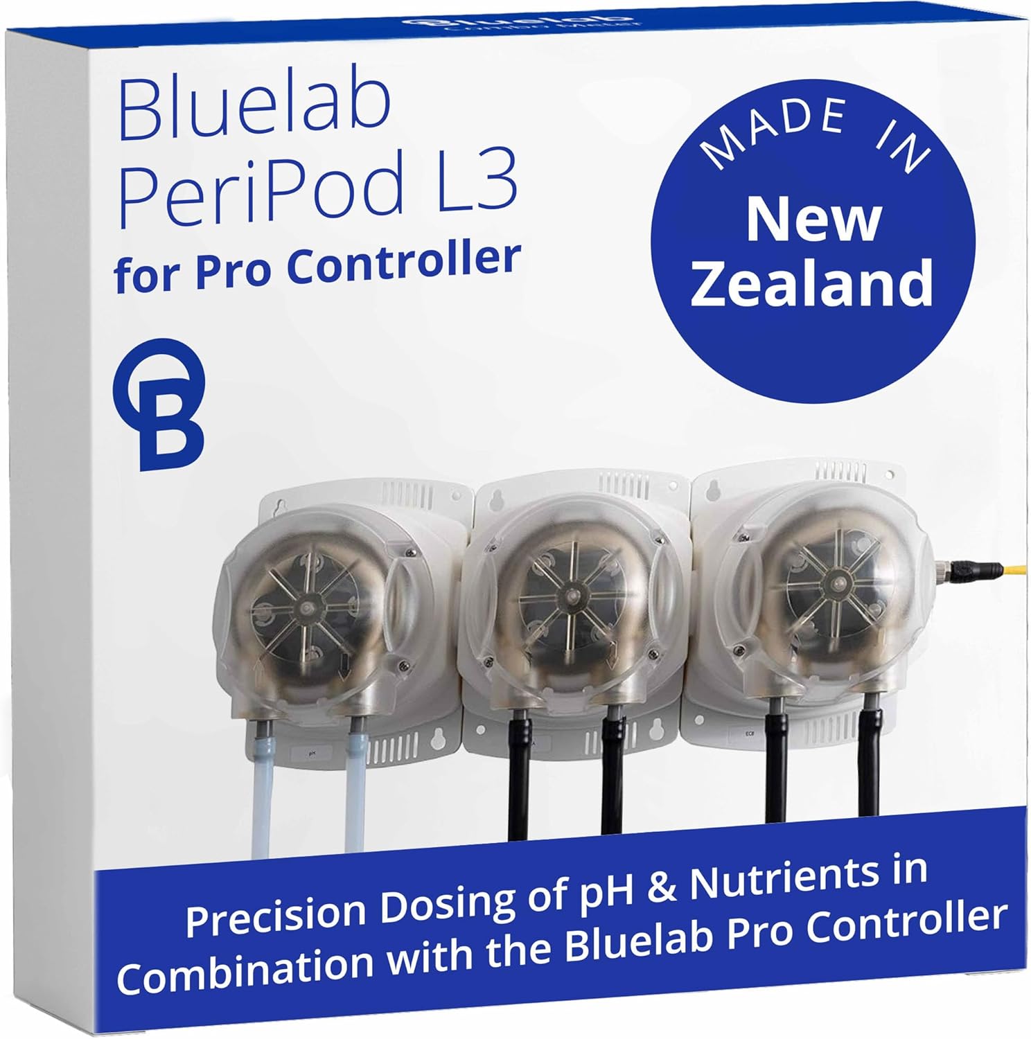 Bluelab PERIPODL3 Peripod L3 for Pro Controller, Dosing for pH and Nutrient, 3 Pumps (1200ml) with Accessories (Pro Controller Sold Separately), Tool for Hydroponic System and Indoor Plant Grow