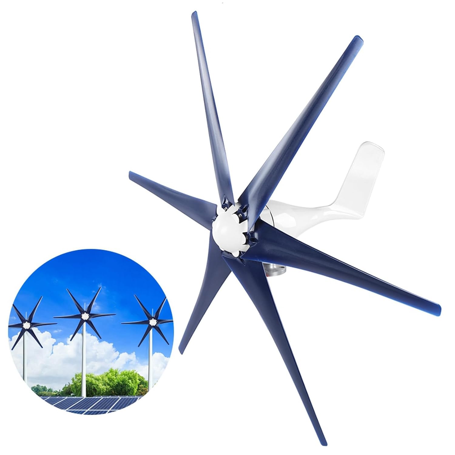 Generator Vibration Supply Speed,Professional Wind Turbines Small Windmill Generator 6 Blade Industrial Machinery Machine 800W (24V)