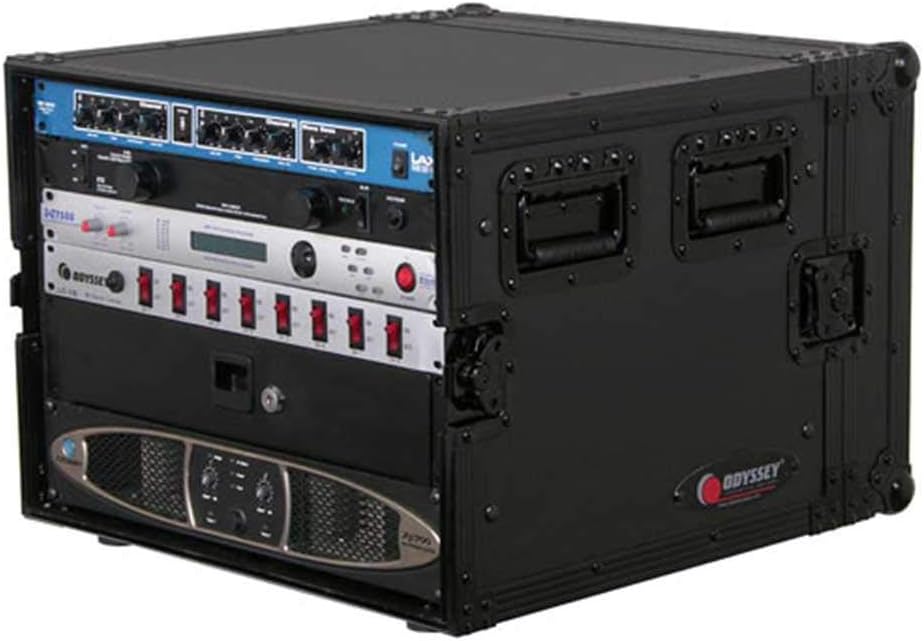 Black 8U Pro Amp Rack