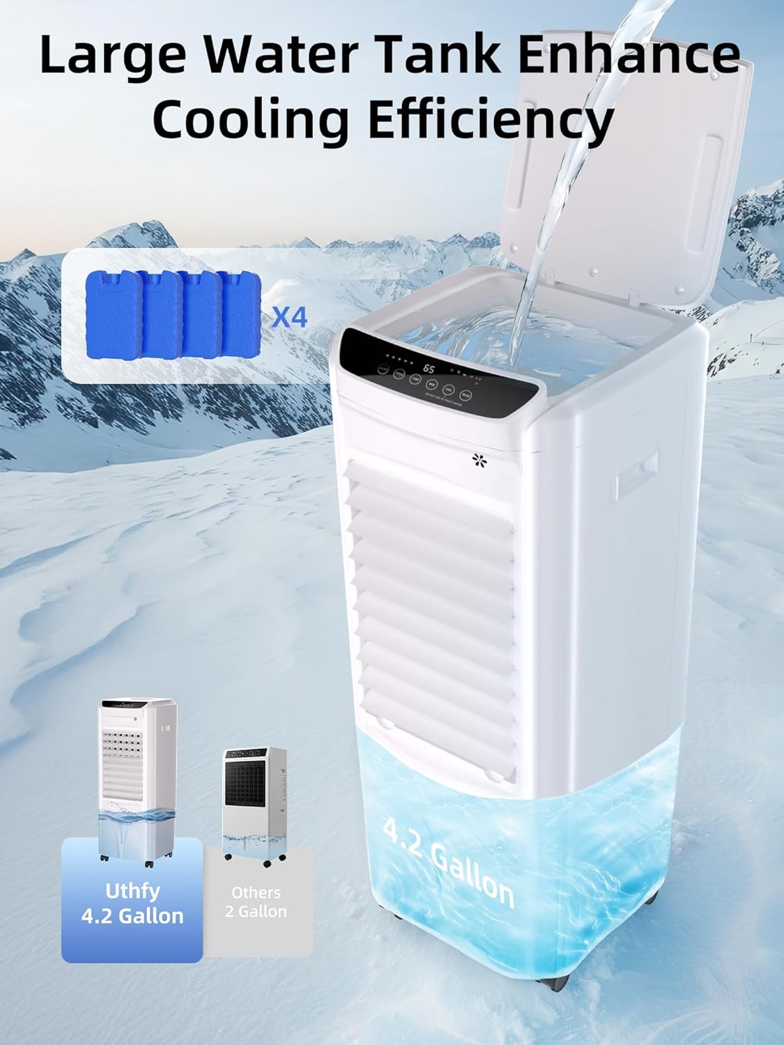 Uthfy 3 IN 1 Swamp Cooler Air Conditioner, 30