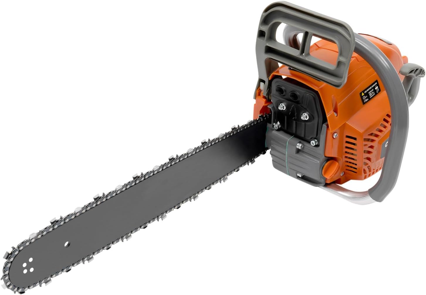 20'' 2-Stroke Cordless Gas Chainsaw Commercial Logging Saw Orange 58cc Power Gasoline Saw Wood Cutting Machine Handheld Petrol Gasoline Chain Saw for Farm, Forest, Garden and Ranch