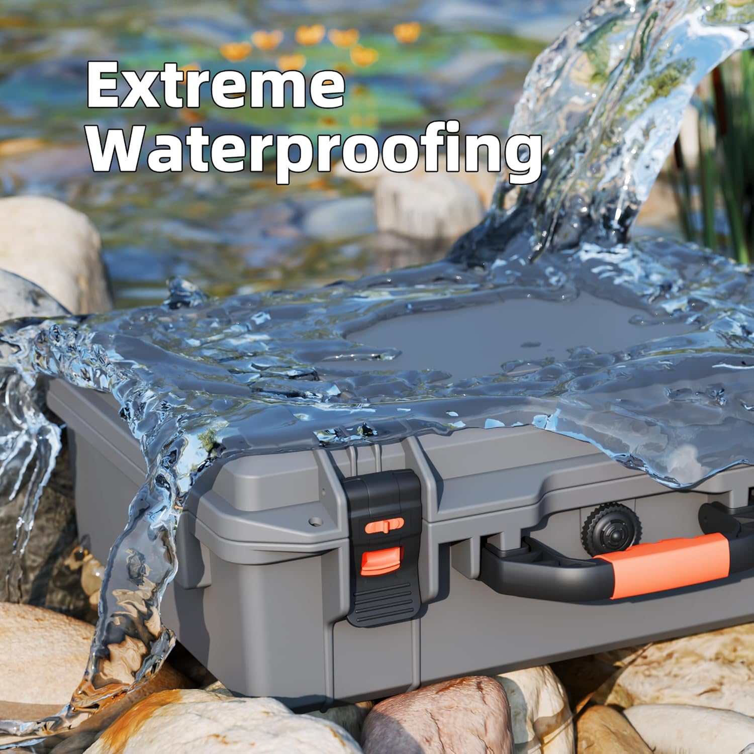 Starlink Mini Case Hard Shell Travel Bag Grey,Waterproof Shockproof Protective Storage Box for Starlink Mini Accessories,Durable Portable Hard Case for Outdoor Camping and Hiking