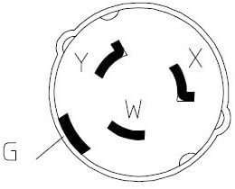 Parkworld 62626 Splitter Marine Shore Power Y Adapter, Generator SS2-50P Male 50A Plug to (2) L6-30R Female Dual 30A 250V Receptacle