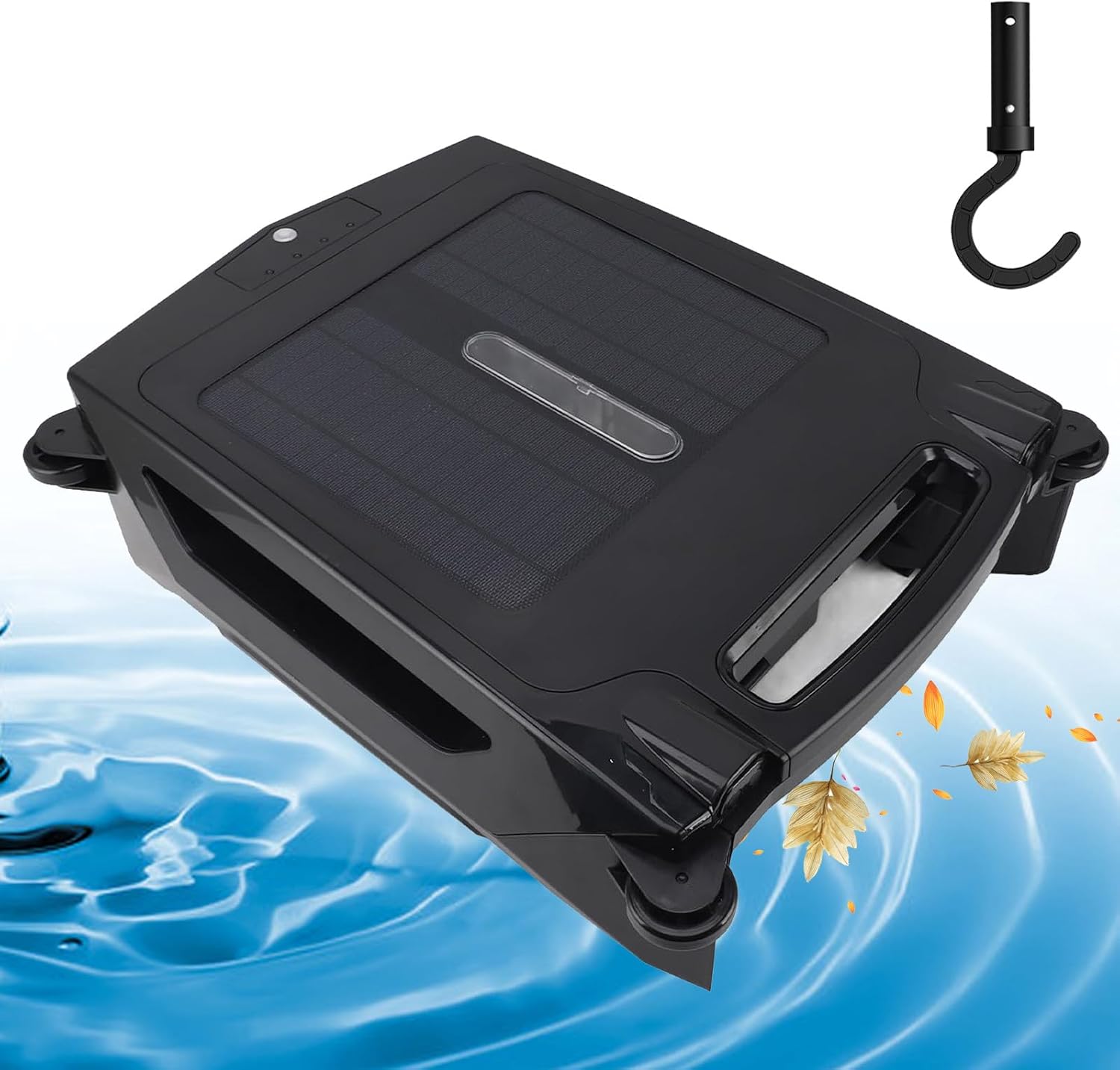 Automatic Pool Cleaner, Above Ground Pool Skimmer - Dual Power (18H Sun/6H Backup), 2-Speed Modes (Daily/Quick Clean), Smart Obstacle Avoidance, Suitable for Busy Families & Pools