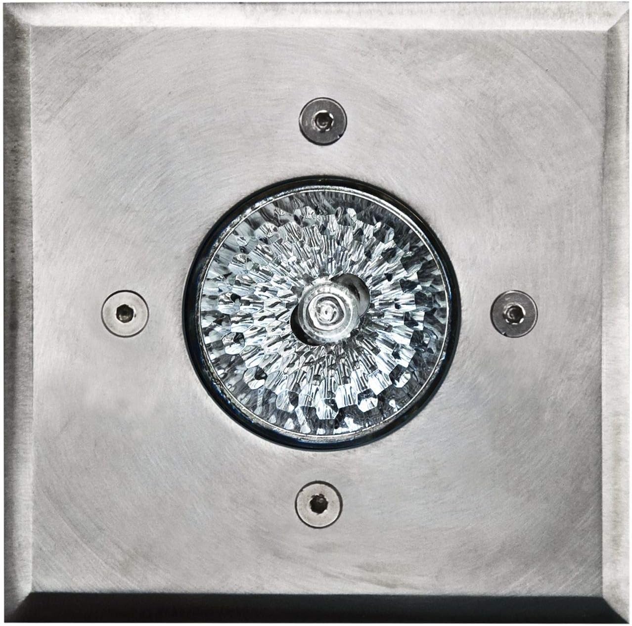 Dabmar LV310 SS Well Light with Square Top, 20W 12V Mr, Stainless Steel Finish