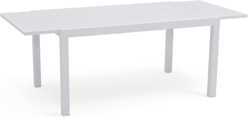 Soleil Jardin Aluminum Patio Extendable Dining Table, 59