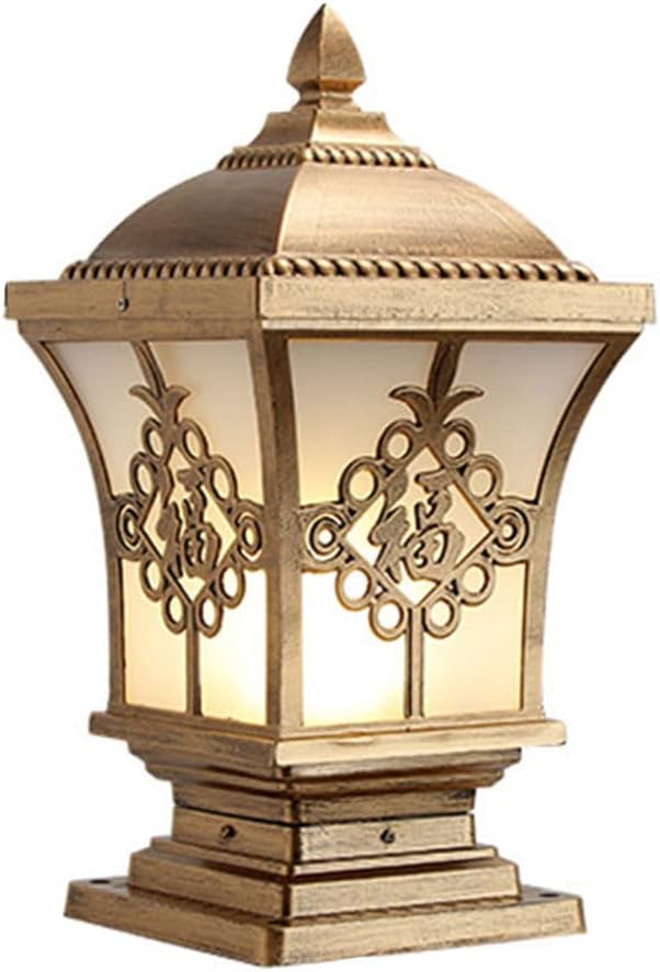 Outdoor Post Lights Fixture Waterproof Post Lamps Aluminum Housing Dock Deck Post Cap Light Square Fence Outdoor Column Lamp Fence Pedestal Lighting Fixtures