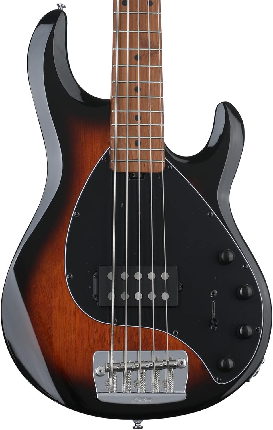 Sterling by Music Man 5 String Bass Guitar, Right, Vintage Sunburst (RAY35-VSB-M2)